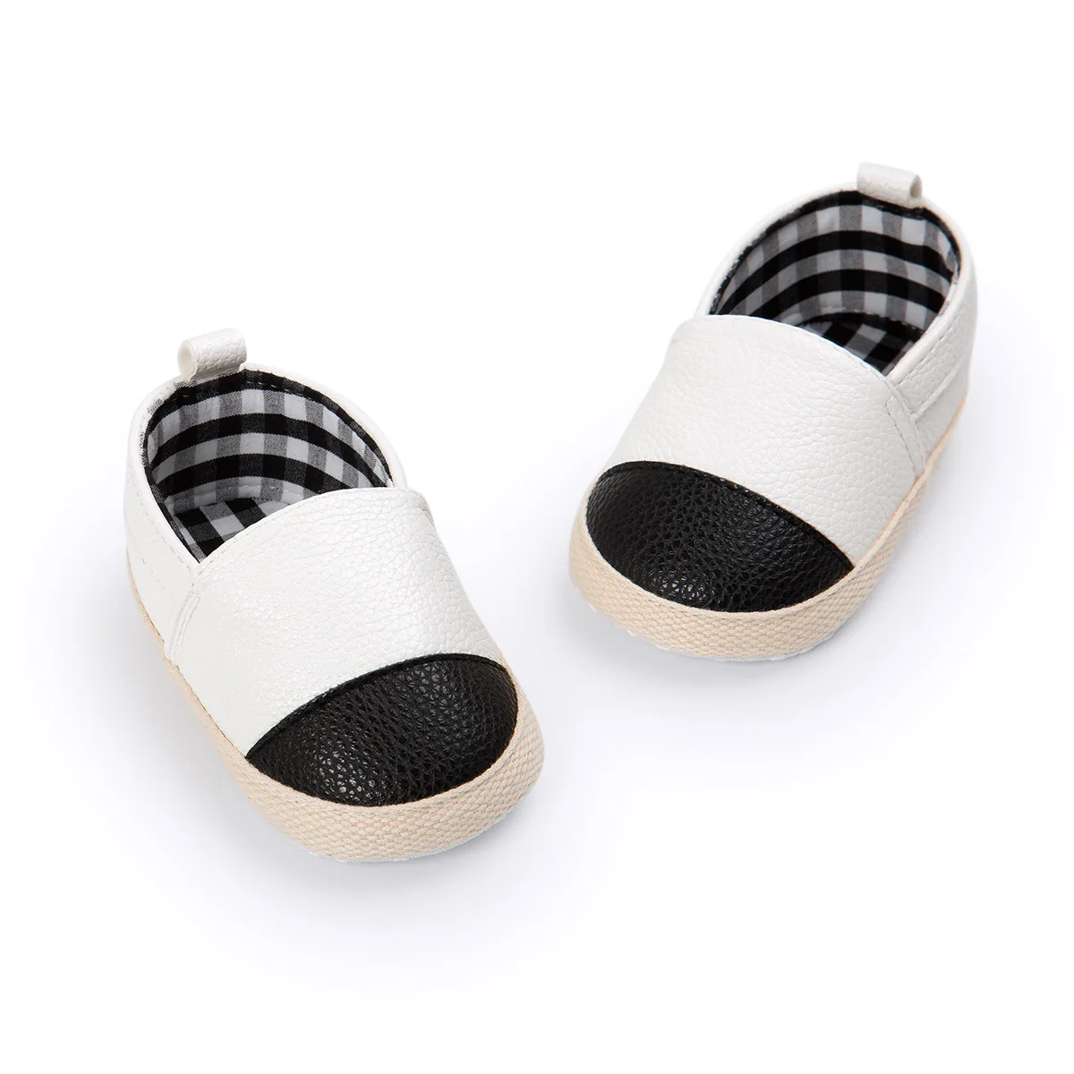 Обувь для новорожденного мальчика девочки Младенческая Детская кроватка обувь PU блестящие черные квадраты хлопок противоскользящая подошва новорожденный малыш первые ходунки обувь