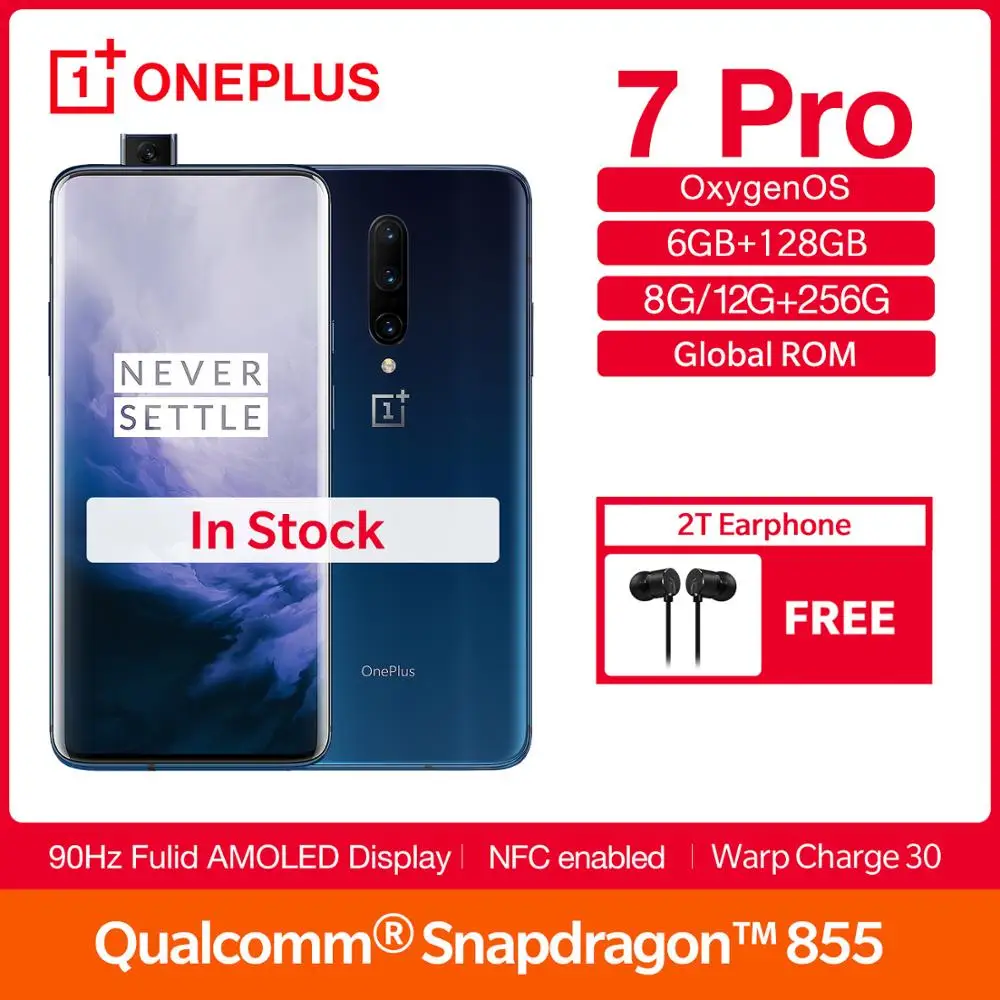 Оригинальный смартфон OnePlus 7Pro глобальной версии 6 67 дюймов жидкий AMOLED дисплей 90 Гц