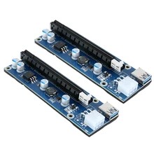 USB 3.0 PCI-E Express 1x ila 16x genişletici yükseltici kart adaptörü 60CM 6PIN güç kablosu Bitcoin madenciliği madenci