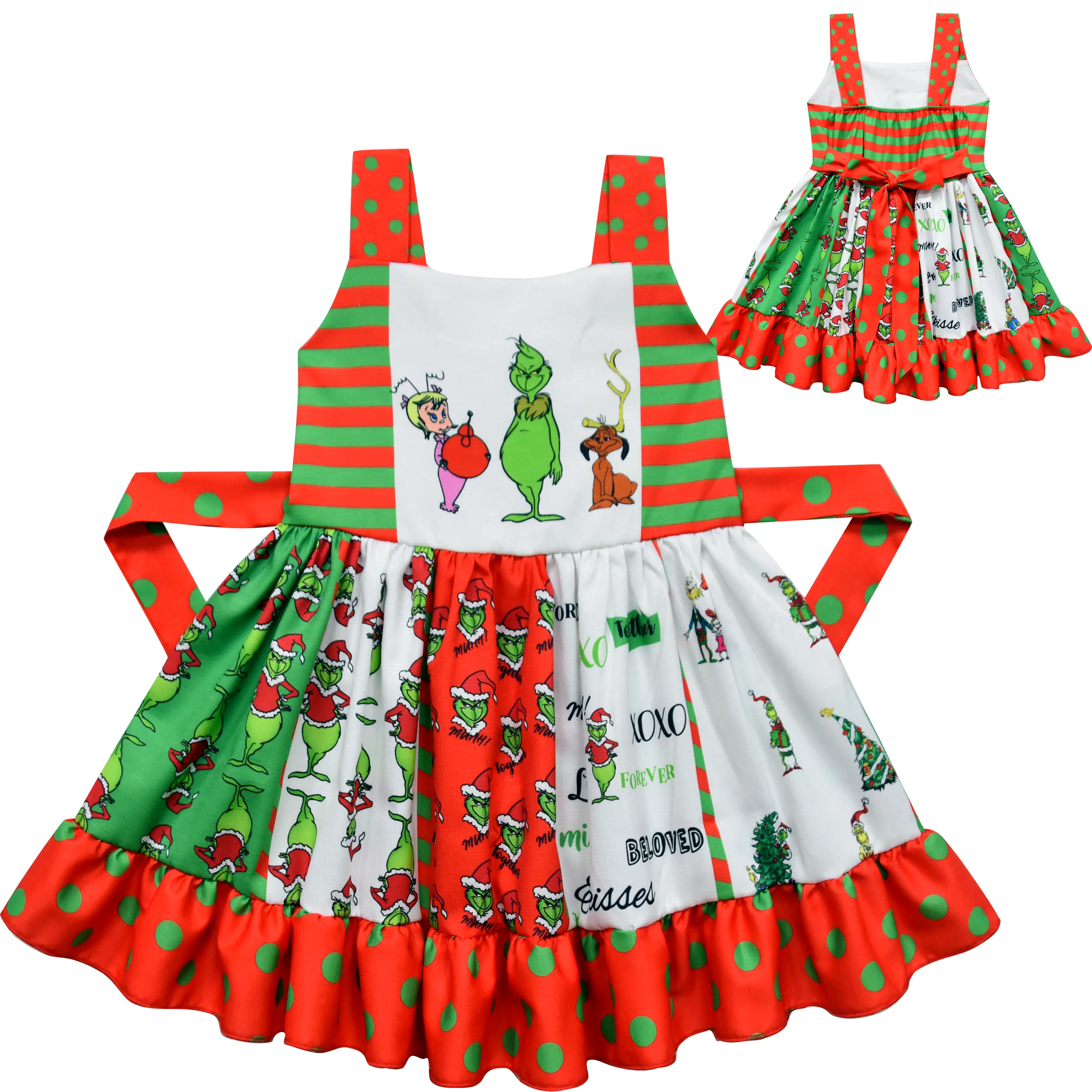 Платье принцессы для девочек; платье с крученым рисунком; Рождественский костюм для девочек