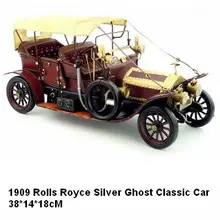 Винтажная железная классическая модель автомобиля, 1909 Rolls Royce автомобиль, магазин окна, бар, украшение подарок, подарок на день рождения