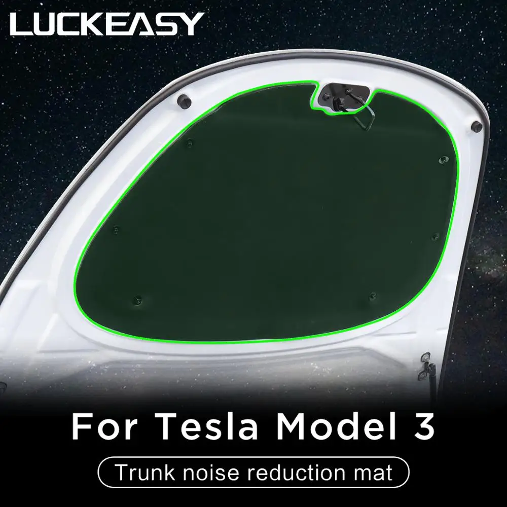 LUCKEASY shock absorption and Noise reduction for Tesla Model 3 2017-2020 Car front Trunk noise reduction mat 1 pcs/set