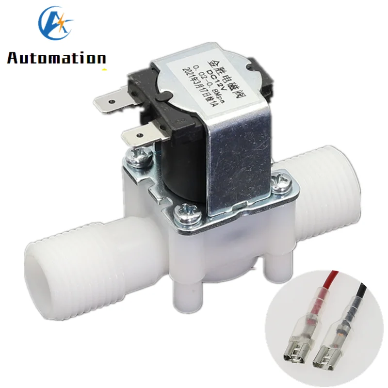 Válvula Solenoide de Plástico 12v 24v 220v Válvula de Água Entrada ou Válvula de Água Dreno
