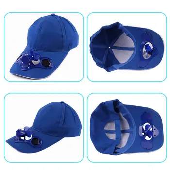 

Men Women Summer Solar Power Outdoor Adjustable Gift Sun Protection Traveling Baseball Hat Solid Funny Switch With Cooling Fan