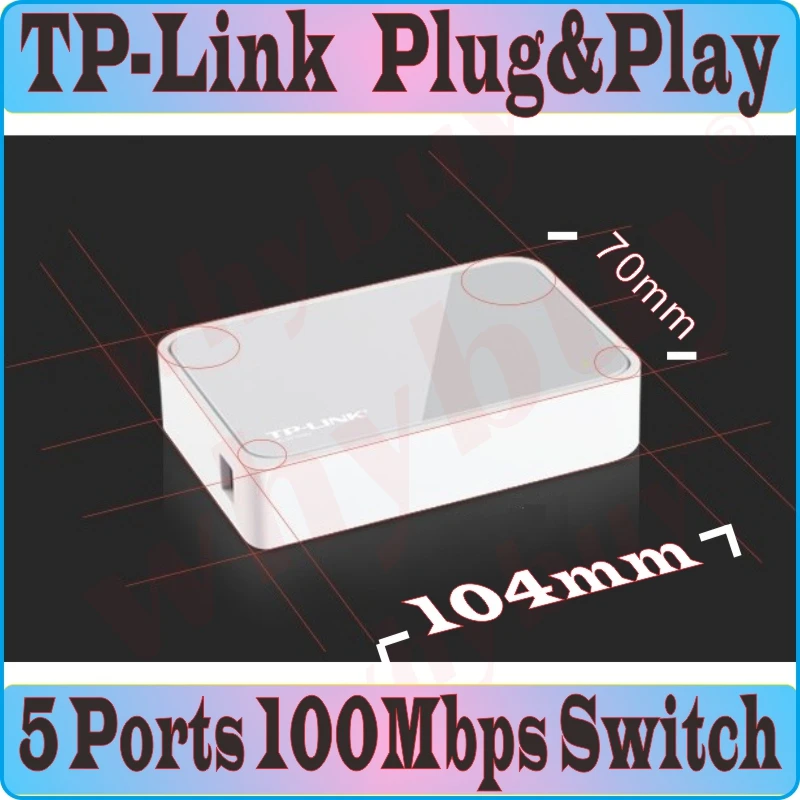 TP-Link Plug& Play 5 портов RJ45 настольный коммутатор 100 Мбит/с SOHO Ethernet коммутатор Lan концентратор полный полудуплексный обмен Быстрый коммутатор