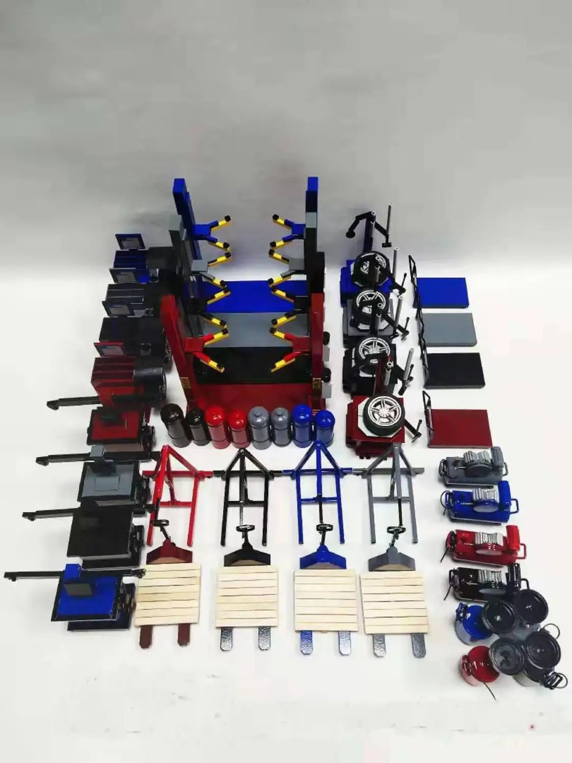 1/18 24 43 64  Maintenance Props Garage Repair Shop Tools  Package Kit Model Parking Car Scene 6