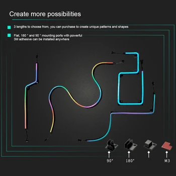 

550mm LED Light Strip Motherboard PC 3Pin Full Color Range Multipurpose Easy Install Controller Digital RGB 5v DIY Accessories