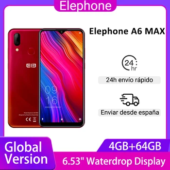 Перейти на Алиэкспресс и купить Elephone A6 MAX 4 Гб 64 Гб Смартфон 6,53 ''экран MT6762V 20 МП фронтальная камера отпечаток лица разблокировка мобильных телефонов Android 9,0