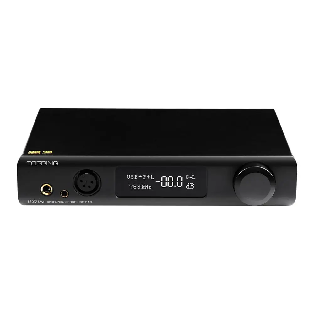 

Topping DX7 Pro ES9038Pro USB DAC Bluetooth 5.0 CSR8675 Decoder Amplifier DSD1024 Coaxial Optical Balanced DAC Headphone AMP