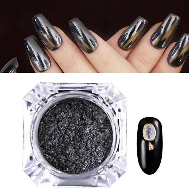HNDO 6 in 1 Rose Manor Solid Mirror Chrome Powder Case Nail Glitter for  Nail Art Decoration Manicure Design Pigment Dust - AliExpress