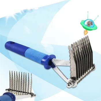 

Dog Hair Removal Comb Extra-Large Pet Rake Brush Puppy Hair Knot Cutter Supplies Cat Dogs Detangler Fur Shedding Remover Tool