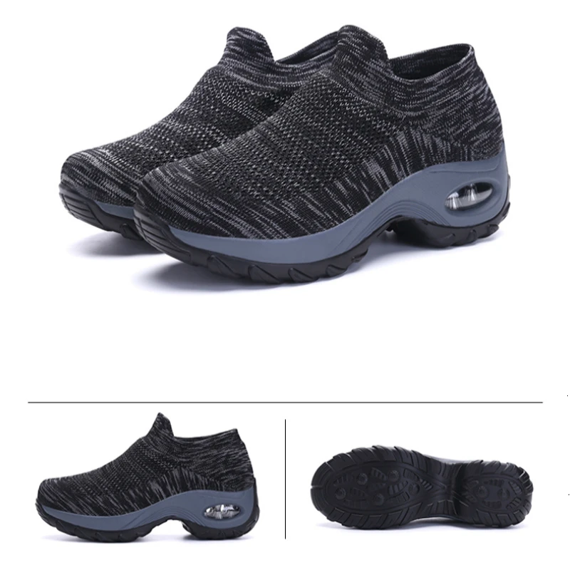 Dark Grey Женская обувь для тенниса; кроссовки на платформе; Spor Ayakkabi Bayan; спортивная однотонная дышащая обувь; zapatos mujer - Цвет: Dark Grey