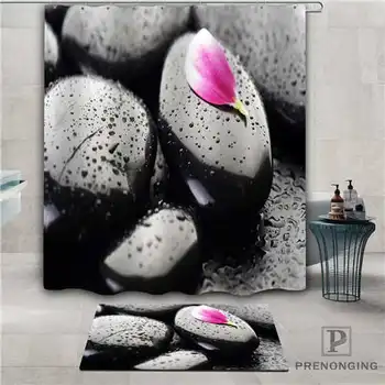 

Custom Zen Stone (1) Waterproof Shower Curtain Doormat Home Bath Bathroom Polyester Fabric Multi Sizes#2019-1-05-30