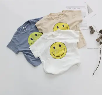 

2020 New Girls Boys T Shirt Cotton Fashion Summer Cotton Kids Top 2-7t QH566