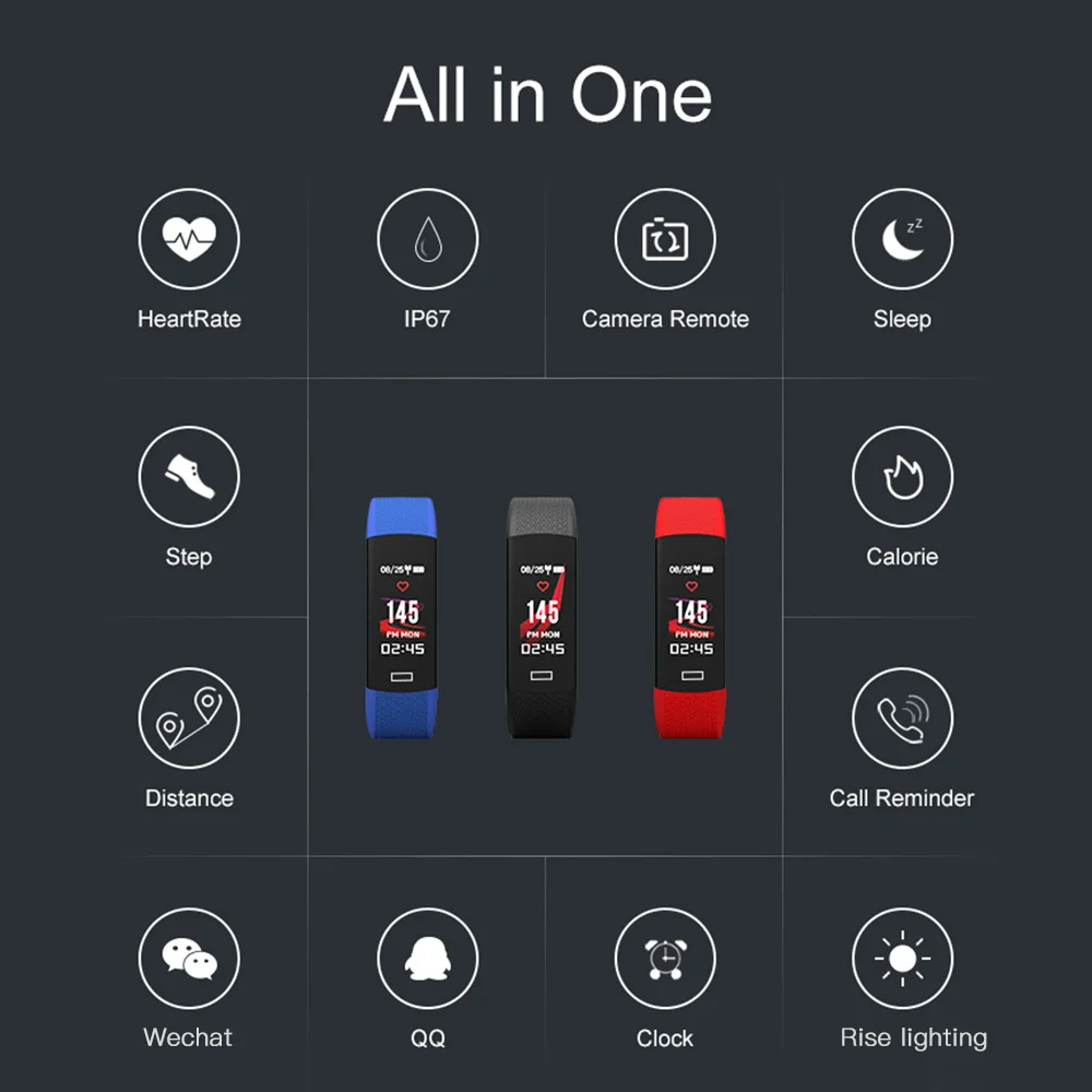 Men Bluetooth 4.0 Sports Smart Wristband Wristwatch Health Monitor Heart Rate Monitor Swimming Fitness Wristband For IOS Android Men Bluetooth 4.0 Sports Smart Wristband Wristwatch Health Monitor Heart Rate Monitor Swimming Fitness Wristband For IOS Android