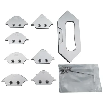 

8pcs Radius Woodworking Grinding Templates Trimming Tool R Corner Anti-rust Table Bit Router Set Chamfer Quick Jig