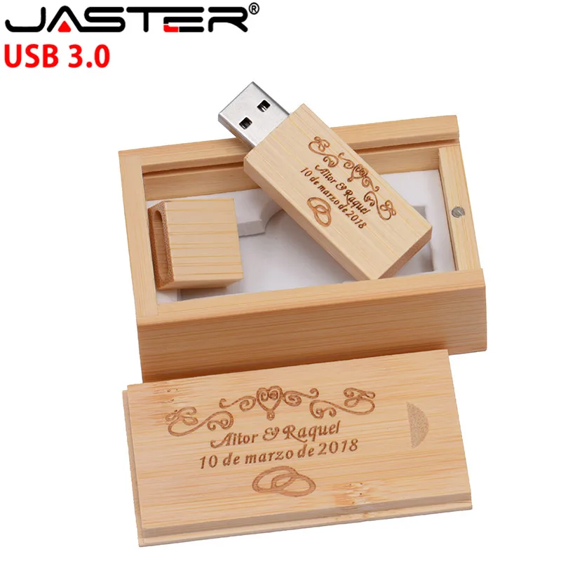 JASTER USB 3,0 деревянная карта памяти+ коробка usb флэш-накопитель 4 ГБ 16 ГБ 32 ГБ 64 Гб Флешка U диск(более 10 шт. бесплатный логотип