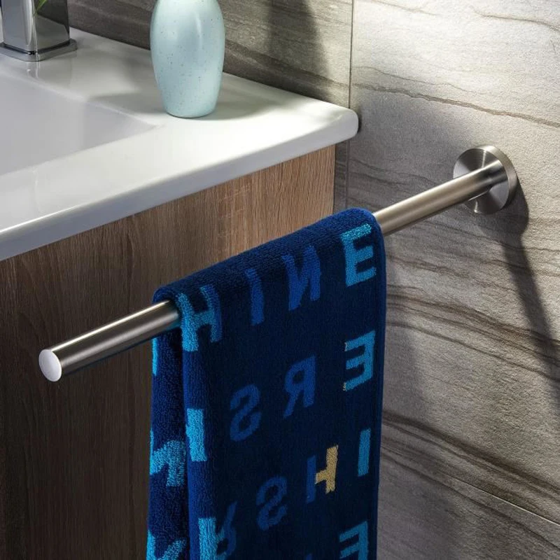 

40CM Towel Racks Stainless Steel Towel Holder Towel Bars Door Hanger Kitchen Durable Towel Clip Bathroom Metal Punch Towel Dryer