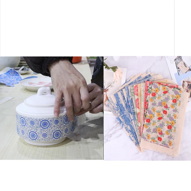 DIY Pottery Ceramics Clay Transfer Paper Glaze Underglaze Flower Paper  Decal AU