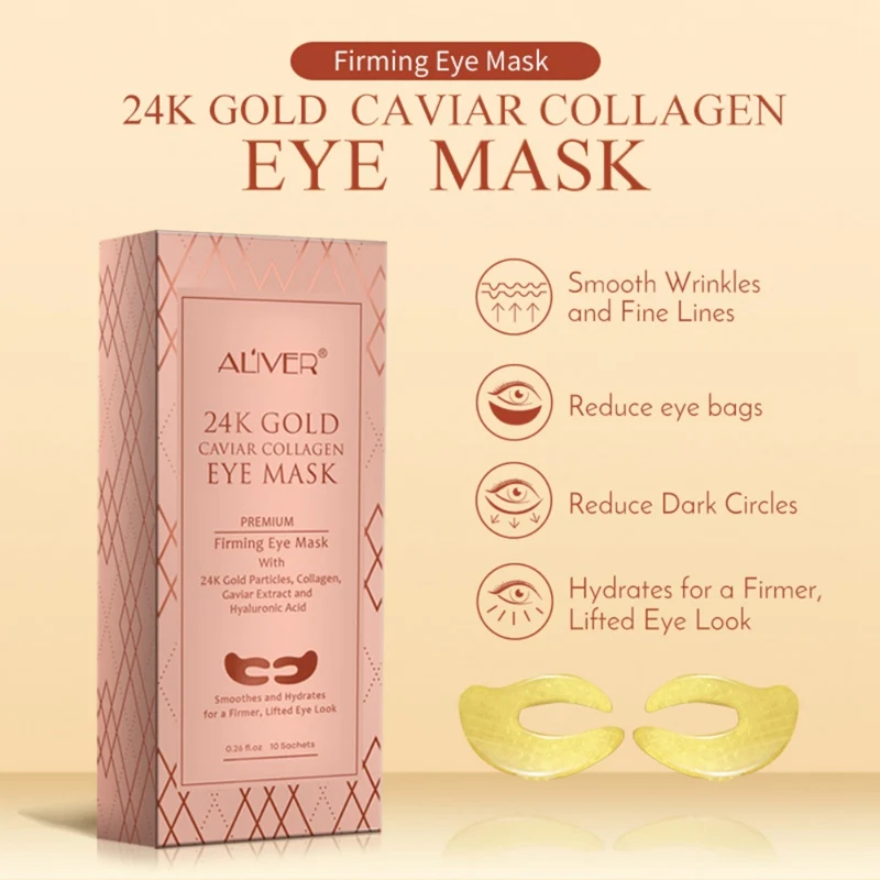 Новые модные солнцезащитные очки маска для глаз 24K анти-УФ-повязка для глаз уход за кожей для всех Q1