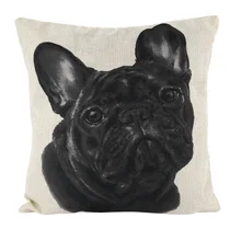 Funny Lovely Animal Dog Pattern Office Sofa Pillow Cover Cotton Linen Decorative Pillows Cushion Cover 45x45CM