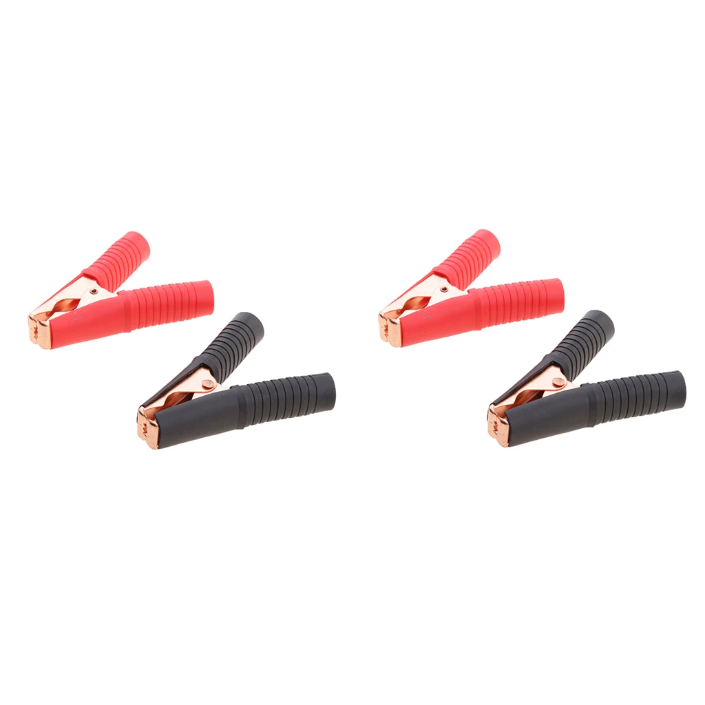 2 Pair Heavy Duty  Battery Alligator Clips Clamp Terminal Replacement Booster for Cars, Vehicles, Automobiles (100A)