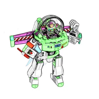 

Toy Story4 Buzz Lightyear Lotso Assembled movable robot action figures mini figures model building blocks brick children kid toy
