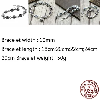 

C31 S925 sterling silver bracelet personality retro simple wild shape cross anchor accessories punk hip-hop style new hot