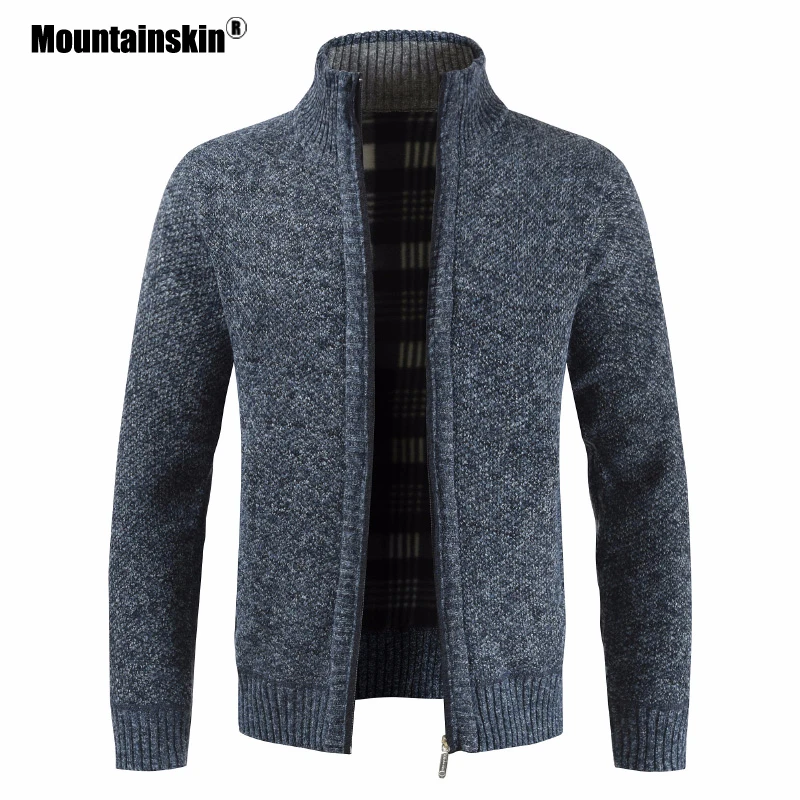 Мужской теплый трикотажный кардиган Mountainskin повседневная трикотажная куртка