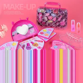 

Girls Make Up Toy Set Pretend Play Princess Pink Makeup Beauty Safety Non-toxic Kit Toys For Girls Dressing Cosmetic Girl Gifts