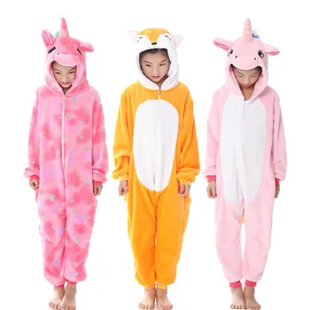 

Cosplay Kigurumi Pajamas For Children Girls Unicorn Anime Panda Costume Boys Sleepwear Jumpsuit Licorne Winter Pyjamas Kids