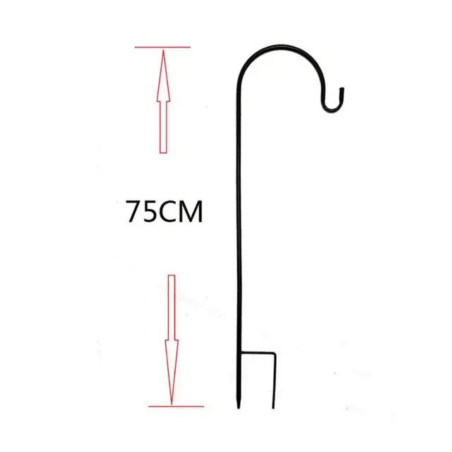 1Pc Pásztor Hook Kertkert Kovácsoltvas Tét Kültéri Növény Kosár Fogas Kerti Dekoráció - Image 5