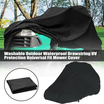 

Foldable Garden Easy Clean Mower Cover Universal Fit Rainproof Outdoor Waterproof UV Protection Home Washable Yard Drawstring