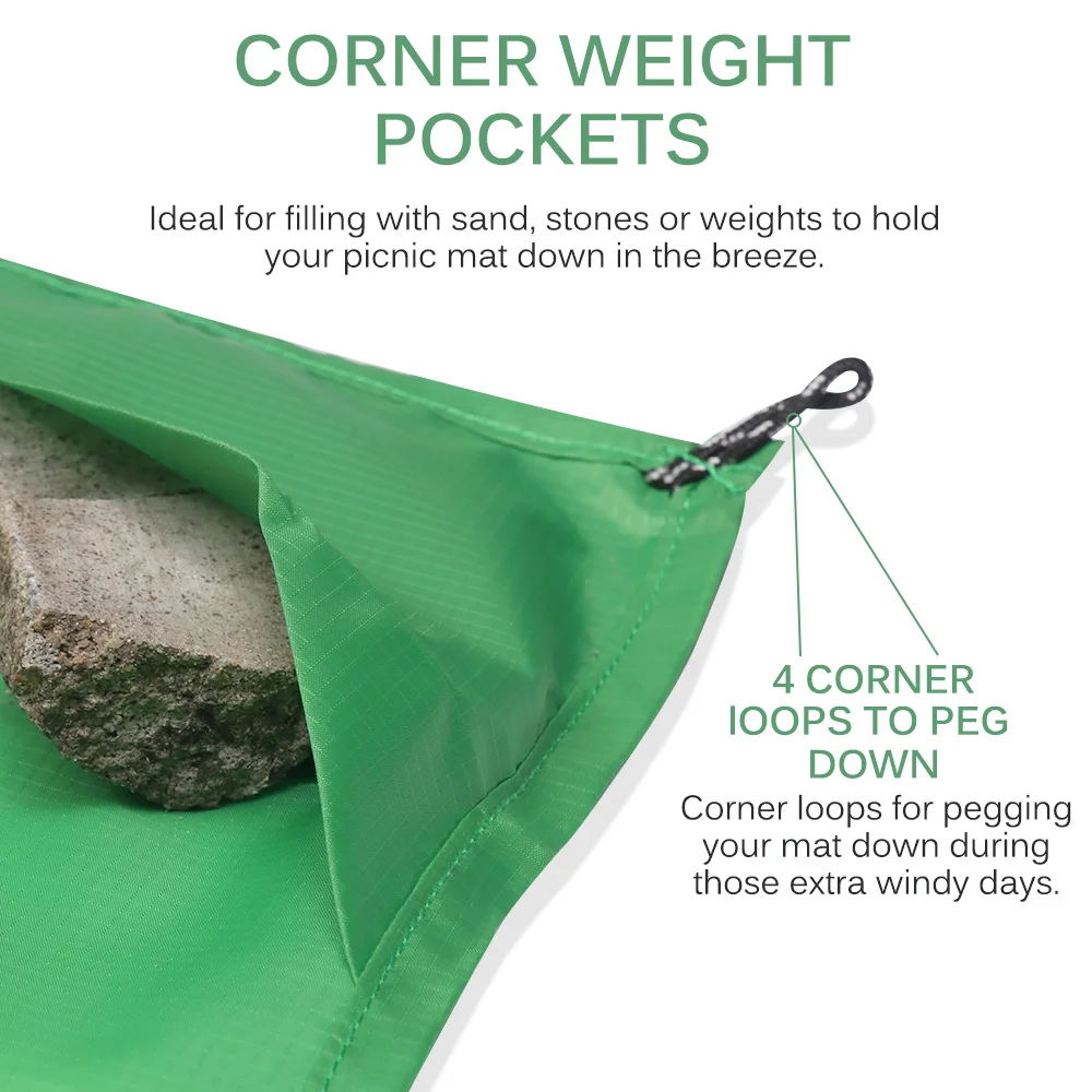 Portátil à Prova Acampamento ao ar Cobertura de Areia Bolso Piquenique Barraca Dwaterproof Água Livre Esteira Praia Nenhuma 200x140cm 10 High Quality Esporte e Lazer