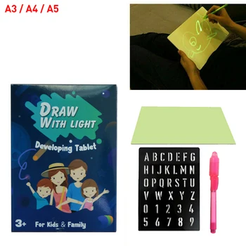 

A3/A4/A5 Magic Drawing Board Draw With Light Fun Developing Toy Kids Gift