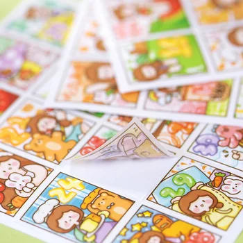 

6 Sheets/Pack Cartoon Cute Stickers Stationery Stickers for Decoration DIY Album Diary Planner Journal Stickers