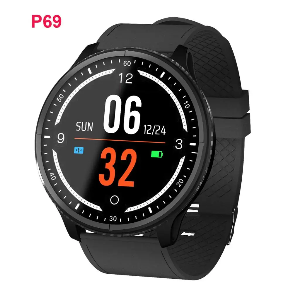 P68 P69 Smart Watch montre intelligente Fitness Tracker Heart Rate Monitor Blood Pressure Oxygen Pedometer Smartwatch pk i7 iwo8