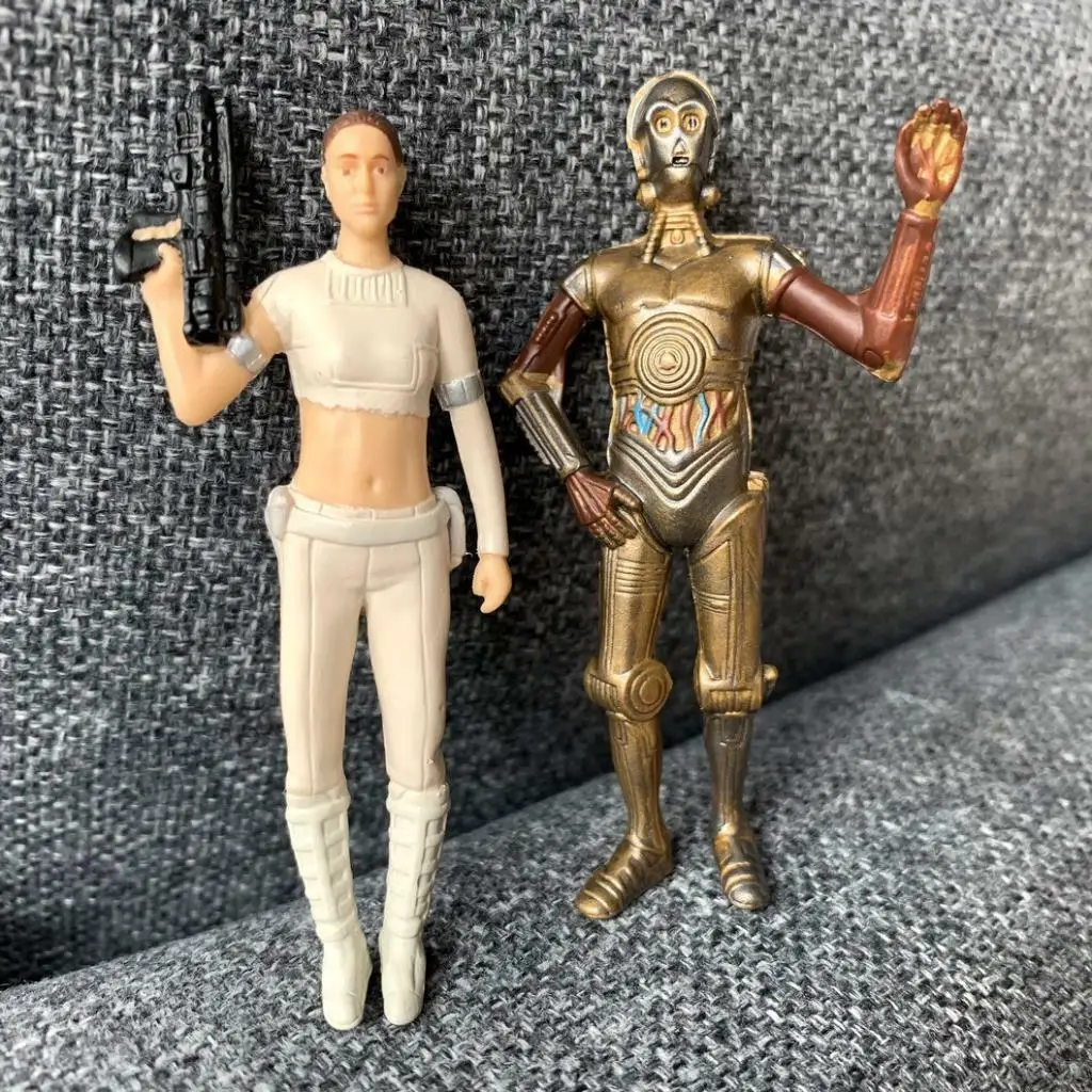 2 шт., Звездные войны, клон, войны 3,75 '', C3PO Drolds& Leia, фигурка, кукла, игрушка, штурмовики, модель, игрушки, подарок для ребенка