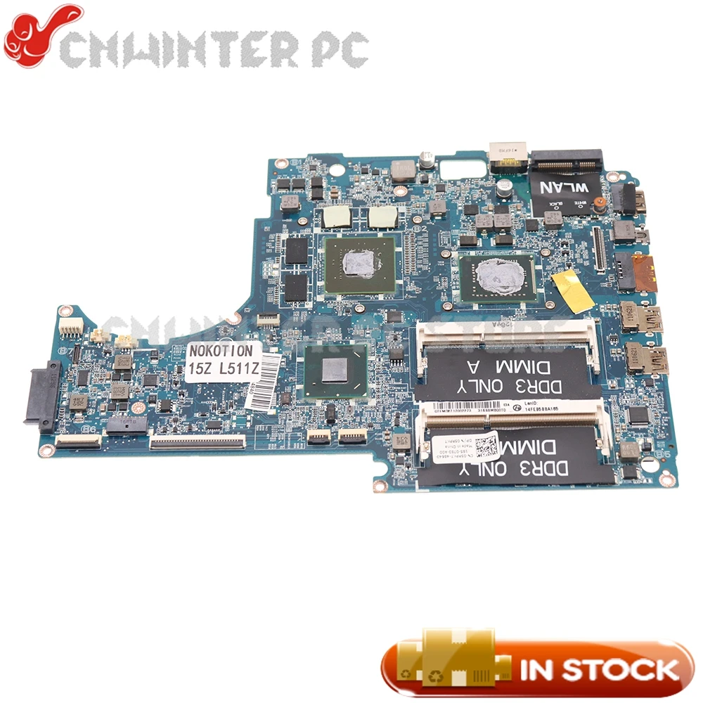 NOKOTION CN-05RPKT 05RPKT DASS8BMBAE1 для Dell XPS 15Z L511Z материнская плата ноутбука SR041 I7-2620M CPU GT525M GPU |
