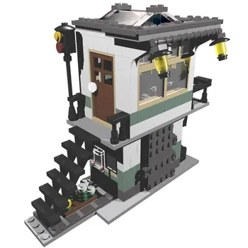 

MOC Small Particles Building Blocks Streetscape Series MOC-4307 31036 Railway Building Toys