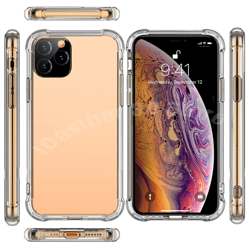 100 прозрачный чехол для Fundas iPhone 11 Xs Max X 7 8 6 Plus, противоударный роскошный мягкий чехол для iPhone 11 Pro Max, чехол для телефона