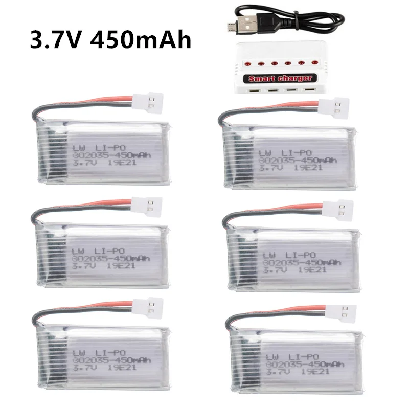 오리지널 3.7V 400mah 30C 충전식 배터리, H31 RC 예비 부품용 3.7V Lipo 배터리 및 충전기교체배터리