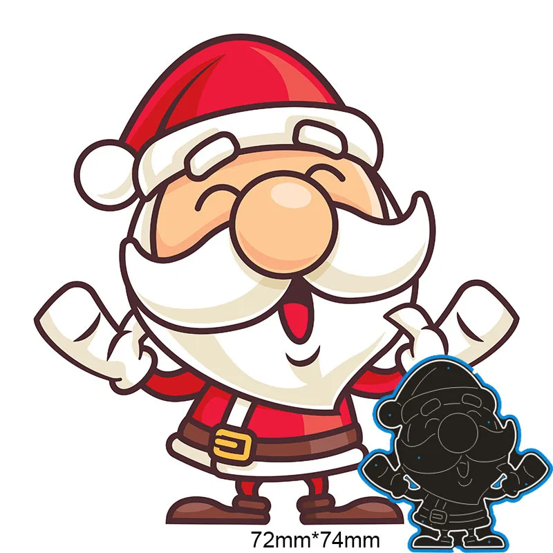 

Santa Claus Metal Cutting Dies DIY Embossing Scrapbooking Cardmaking for Christmas Card Maker
