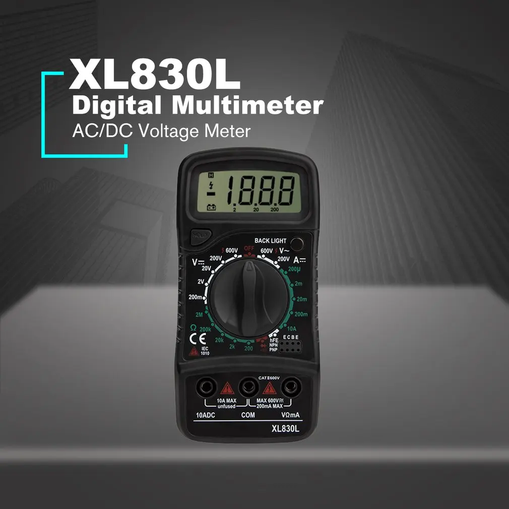 XL830 мини цифровой мультиметр 1999 отсчетов AC/DC Напряжение Ток Сопротивление
