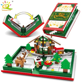 

Toys 635pcs Christmas Story Book Building Blocks Ideas Creator Santa Claus Figures Set Bricks Gift for Children