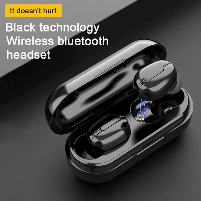 Waterproof TWS Bluetooth Headphones Wireless Earphone with Charging box Mini Sports Binaural Stereo Music Wireless Headset