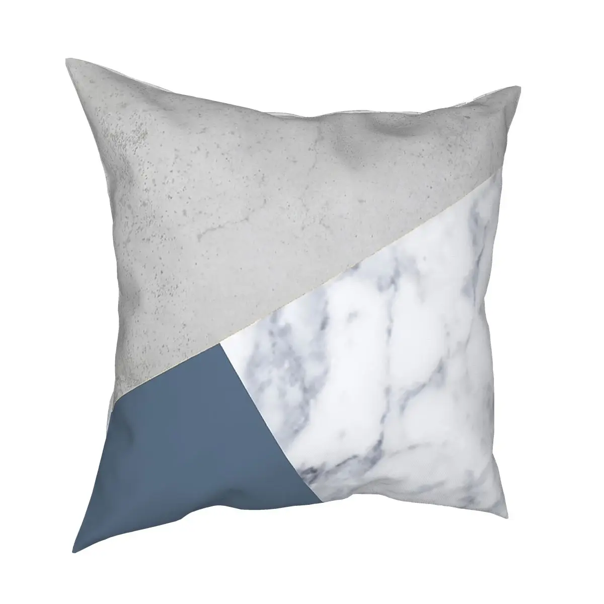 

Navy Concrete Marble Geometry Pillowcase Home Decor Marbled Texture Cushions Throw Pillow for Car Double-sided Printing Print