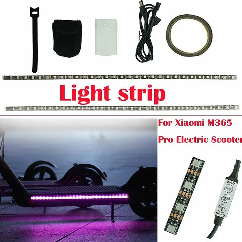 

Electric Scooter Strip Light Scooter Foldable LED Light-Up Colorful Marquees For Xiaomi M365 Electric Scooter Parts Accessories