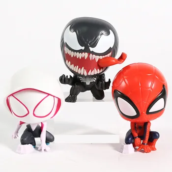 

Spiderman Spider Gwen Stacy Venom PVC Action Figures Toys 3pcs/set