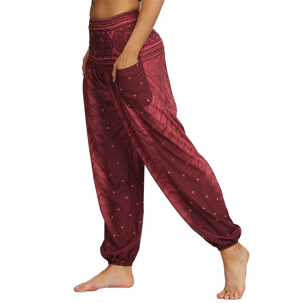 2021 Women Harem Pants Hippie Bohemian Pants,Gypsy Yoga Pant ,Casual Baggy Boho Harem Pants